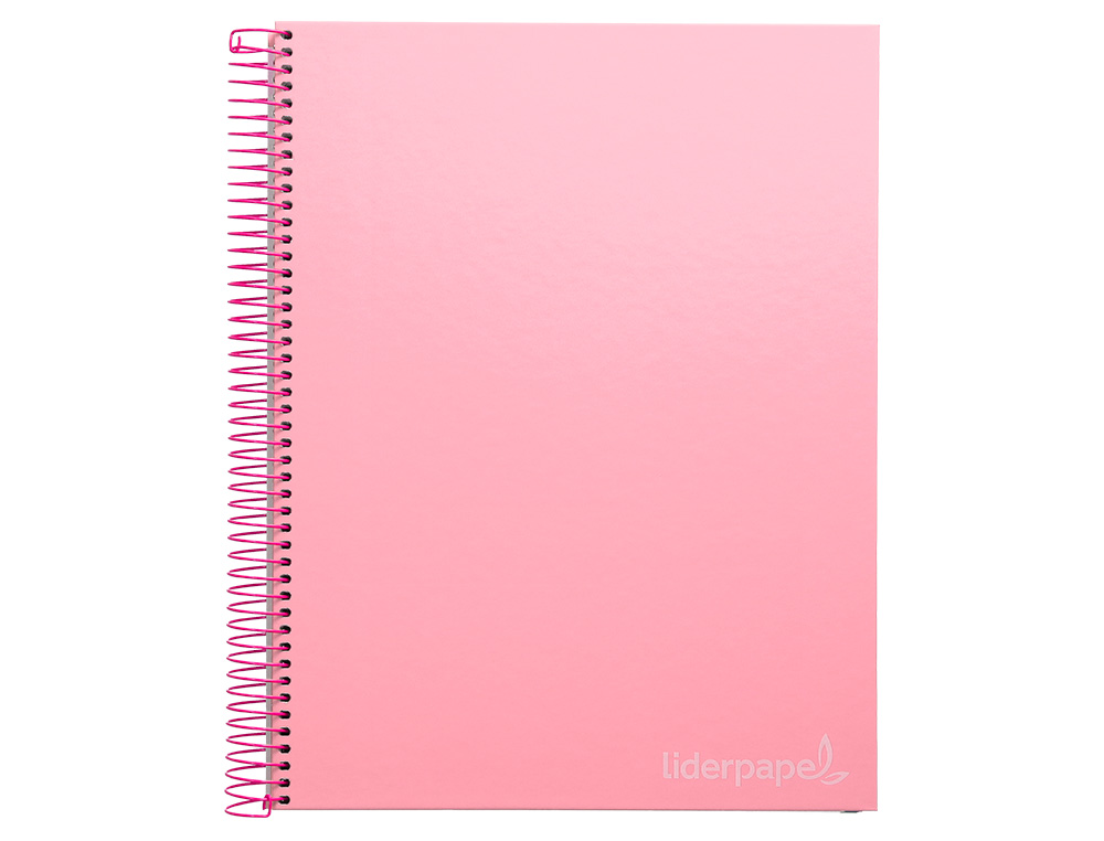 Caderno espiral liderpapel din a4 jolly capa forrada 140 f 75 gr quadricula 5mm 5 bandas de cores 4 furos cor rosa ( Imagem 3 de 15 ) - Preview