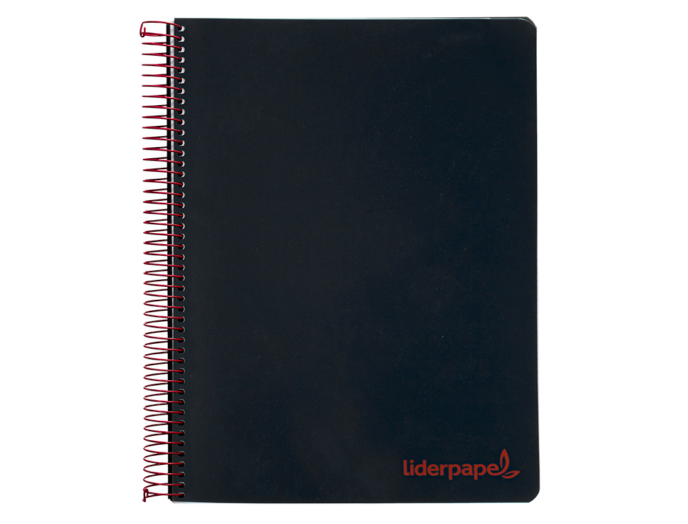 Caderno espiral liderpapel din a5 wonder capa plastico 120 f 90 gr quadricula 5mm 5 bandas de cores 6 furos preto ( Imagem 3 de 16 ) - Preview