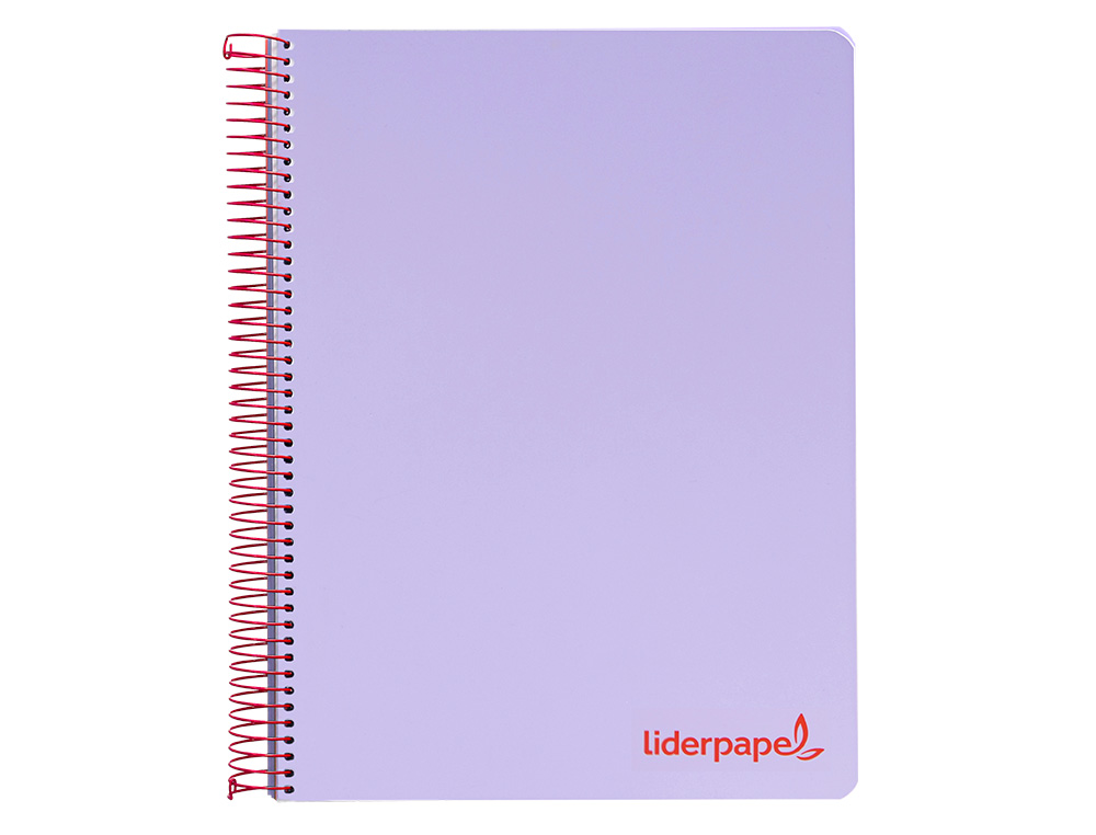 Caderno espiral liderpapel din a5 wonder capa plastico 120 f 90 gr quadricula 5mm 5 bandas de cores 6 furos violeta ( Imagem 3 de 16 ) - Preview