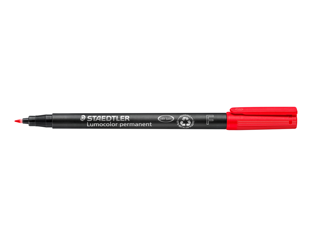 Marcador Staedtler Lumocolor Permanente 318 Vermelho F (10 unidades) ( Imagem 2 de 9 ) - Preview