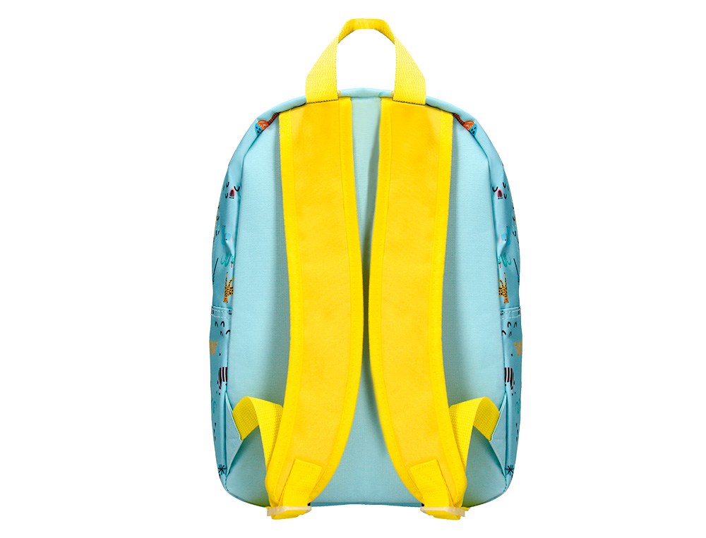 Mochila escolar liderpapel infantil safari desenho leao azul 330x100x250 mm ( Imagem 5 de 13 ) - Preview