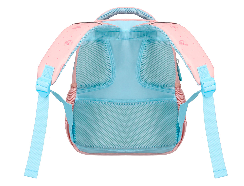 Mochila escolar liderpapel multibolso infantil desenho arco iris 350x110x270 mm ( Imagem 5 de 16 ) - Preview