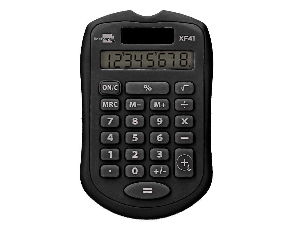 Calculadora liderpapel de bolso xf43 8 digitos solar e pihas cor preto 94x59,5x10,5mm ( Imagem 5 de 13 ) - Preview