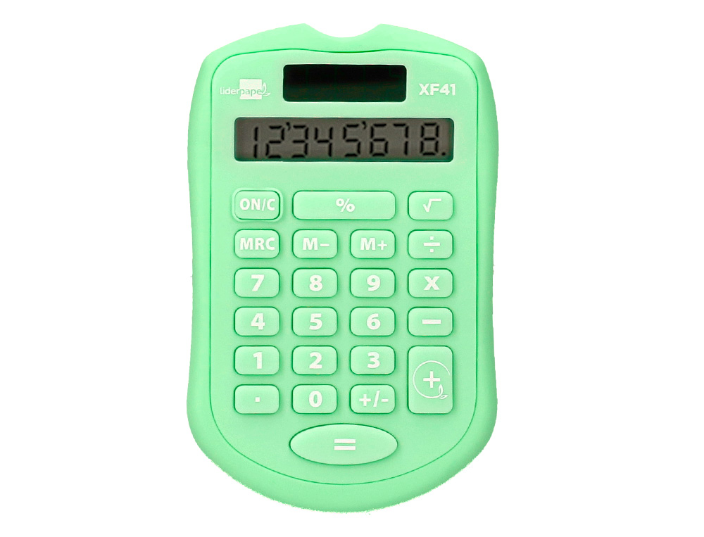 Calculadora liderpapel de bolso xf42 8 digitos solar e pihas cor verde 94x59,5x10,5mm ( Imagem 5 de 13 ) - Preview