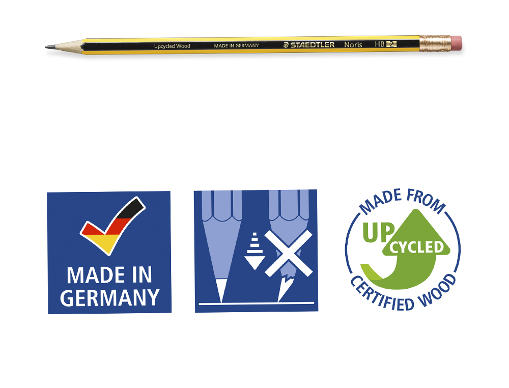 Lapis de grafite staedtler noris com borracha (12 unidades) ( Imagem 5 de 13 ) - Preview