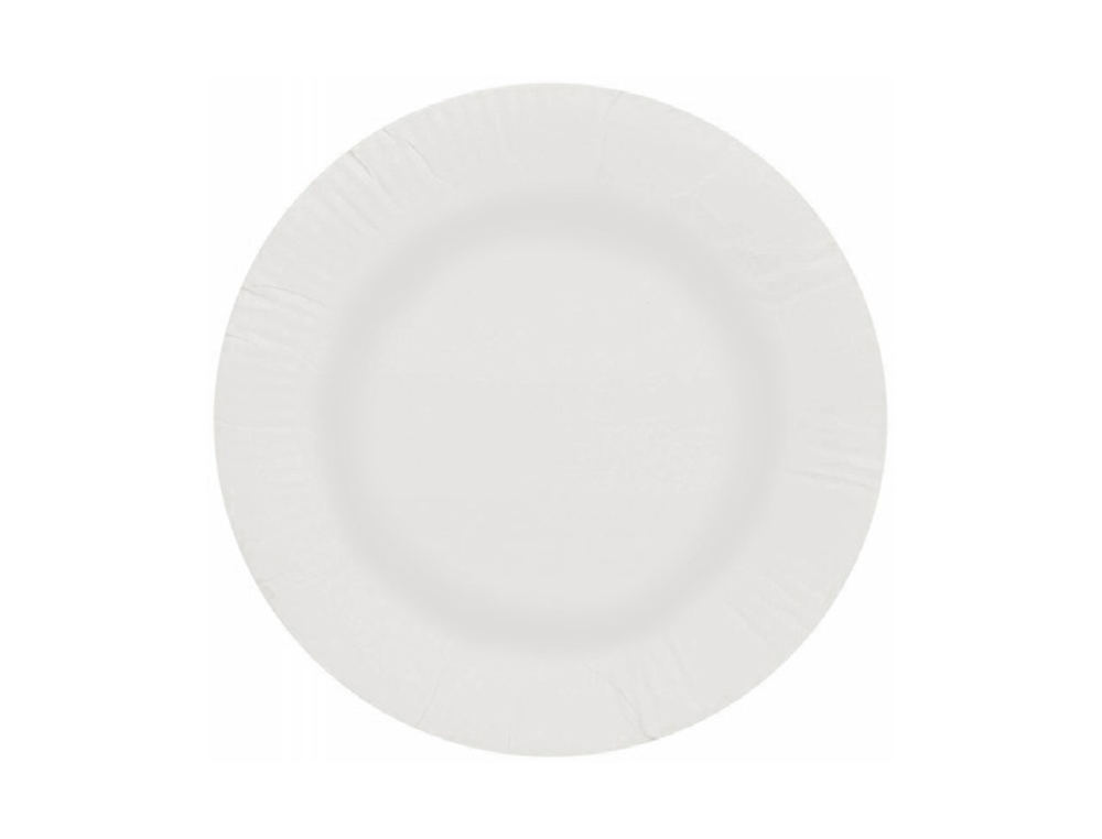 Prato papel reciclavel branco 18 cm pack 100 unidades ( Imagem 2 de 2 ) - Preview