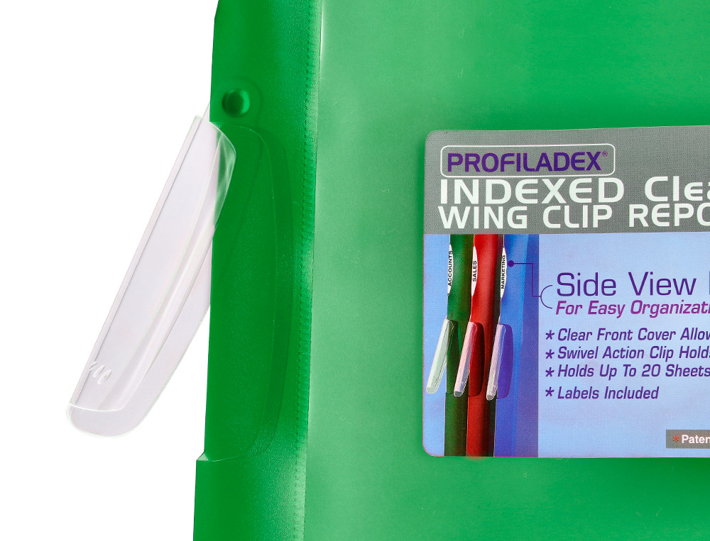 Pasta dossier com clip, transparente, verde (pack c/10) ( Imagem 5 de 5 ) - Preview
