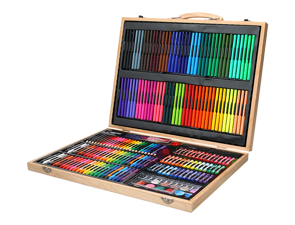 Set de pintura liderpapel madeira 245 pecas mala 49x36,6x4,5 cm ( Imagem 2 de 12 ) - Preview