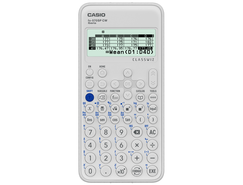 Calculadora casio fx-570sp classwiz iberia cientifica 560 funções 9 memórias 10+2 digitos 5 idiomas com capa ( Imagem 2 de 3 ) - Preview