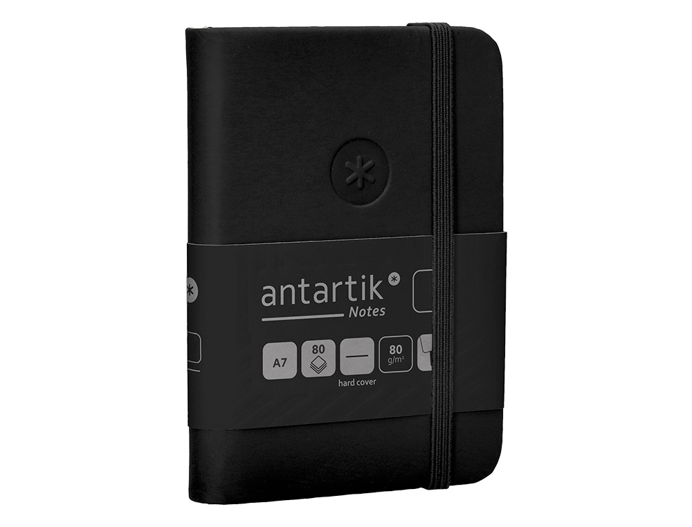 Caderno com elastico antartik capa dura a7 folhas lisas preto 80 folhas 80 gr fsc ( Imagem 5 de 11 ) - Preview