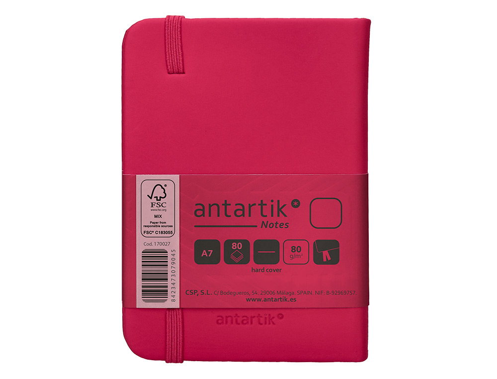 Caderno com elastico antartik capa dura a7 folhas lisas bordeaux 80 folhas 80 gr fsc ( Imagem 3 de 11 ) - Preview