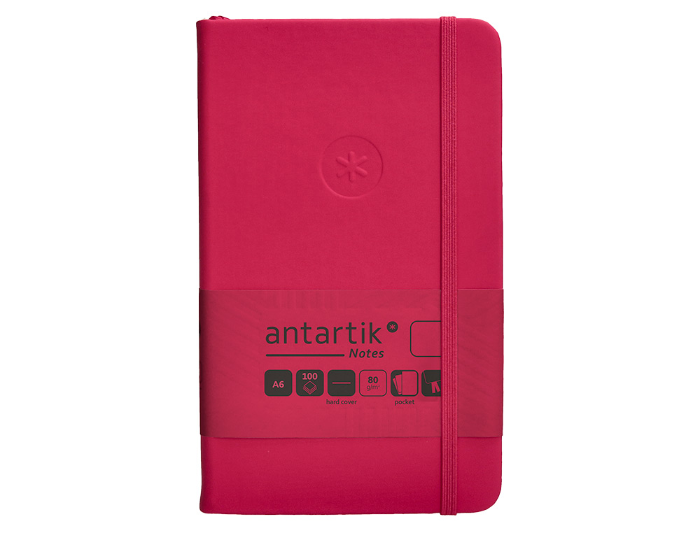 Caderno com elastico antartik capa dura a6 folhas lisas bordeaux 100 folhas 80 gr fsc ( Imagem 2 de 11 ) - Preview
