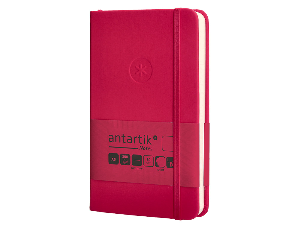 Caderno com elastico antartik capa dura a6 folhas lisas bordeaux 100 folhas 80 gr fsc ( Imagem 4 de 11 ) - Preview