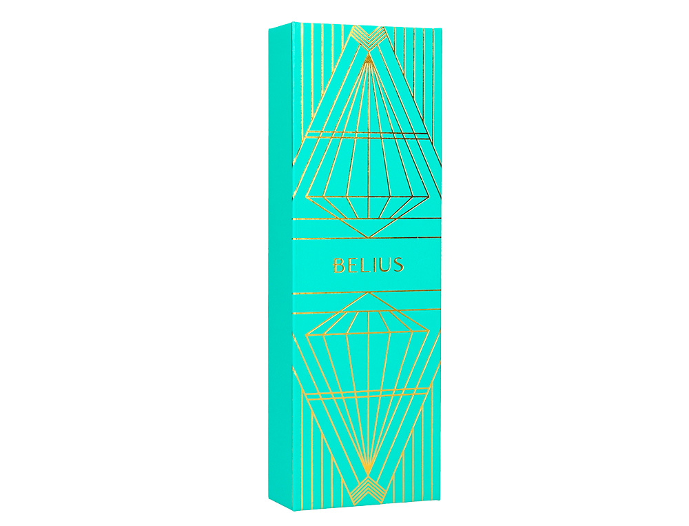 Caneta belius soiree aluminio turquesa dourado tinta azul caixa de oferta ( Imagem 4 de 22 ) - Preview