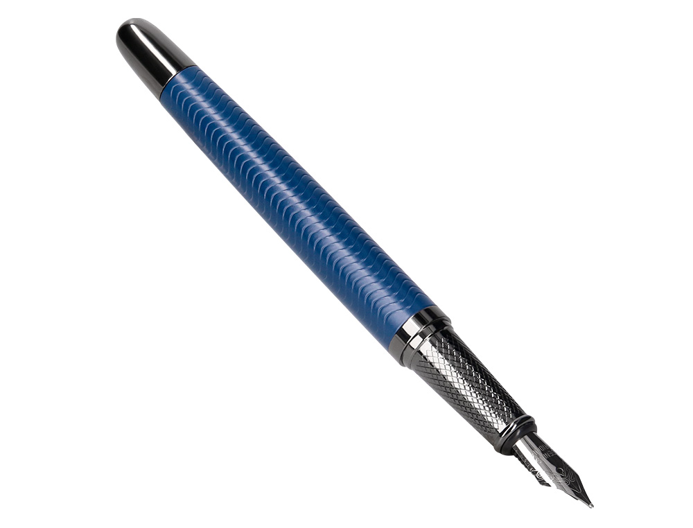 Caneta belius wave aluminio textura wavy azul marinho tinta azul caixa de oferta ( Imagem 2 de 19 ) - Preview