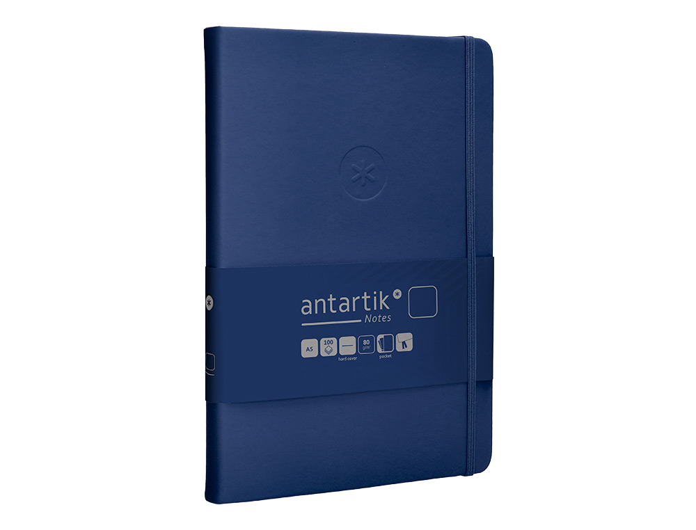 Caderno com elastico antartik capa dura a5 folhas lisas azul marinho 100 folhas 80 gr fsc ( Imagem 5 de 11 ) - Preview