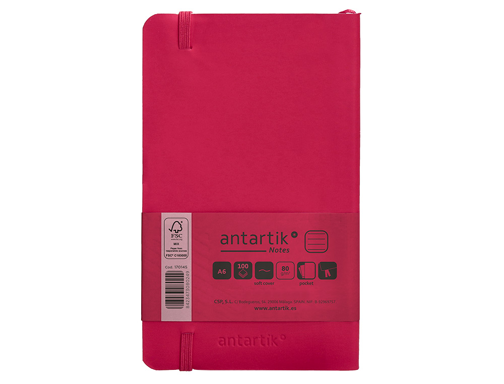 Caderno com elastico antartik capa mole a6 linhas bordeaux 100 folhas 80 gr fsc ( Imagem 3 de 11 ) - Preview