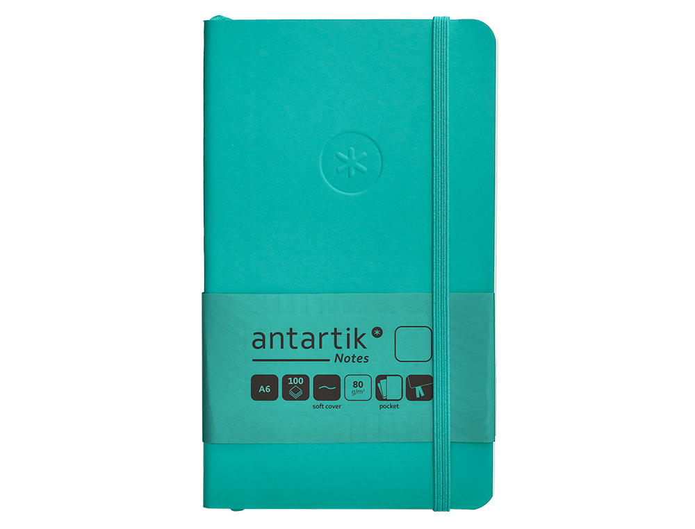 Caderno com elastico antartik capa mole a6 folhas lisas turquesa 100 folhas 80 gr fsc ( Imagem 2 de 11 ) - Preview