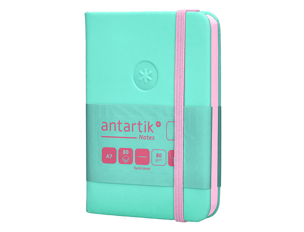 Caderno com elastico antartik capa dura a7 folhas lisas rosa e turquesa 80 folhas 80 gr fsc ( Imagem 4 de 11 ) - Preview