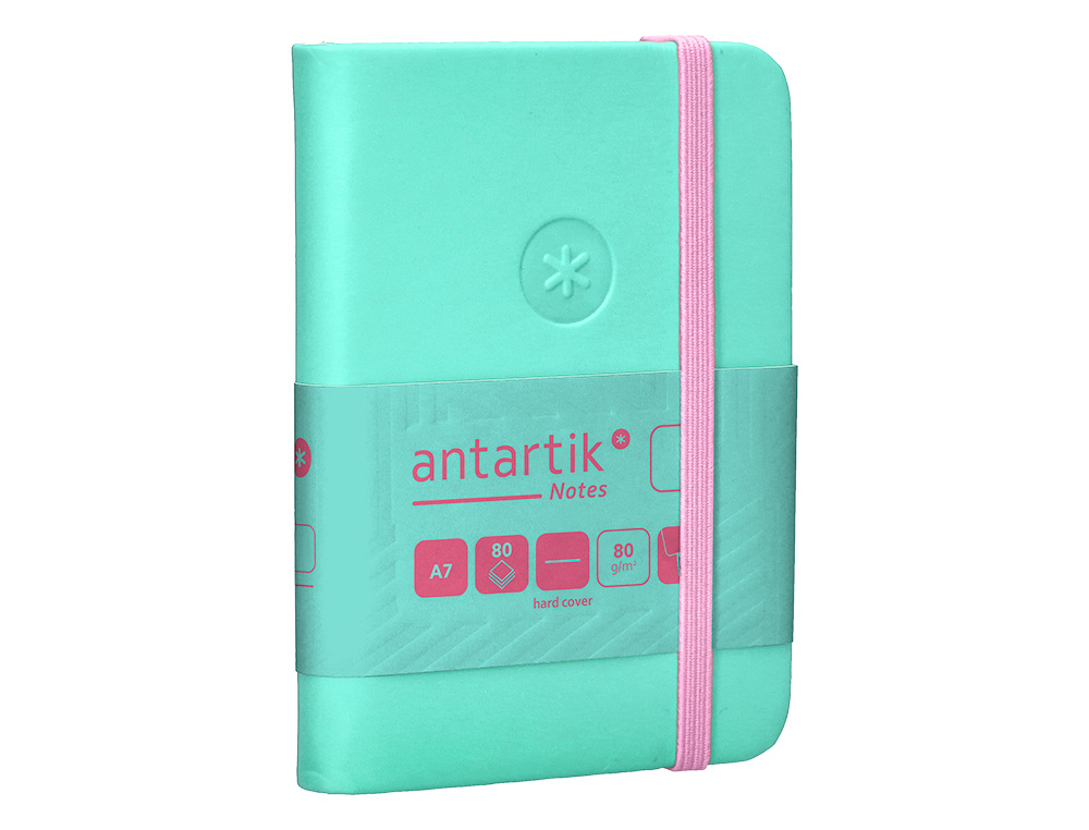 Caderno com elastico antartik capa dura a7 folhas lisas rosa e turquesa 80 folhas 80 gr fsc ( Imagem 5 de 11 ) - Preview