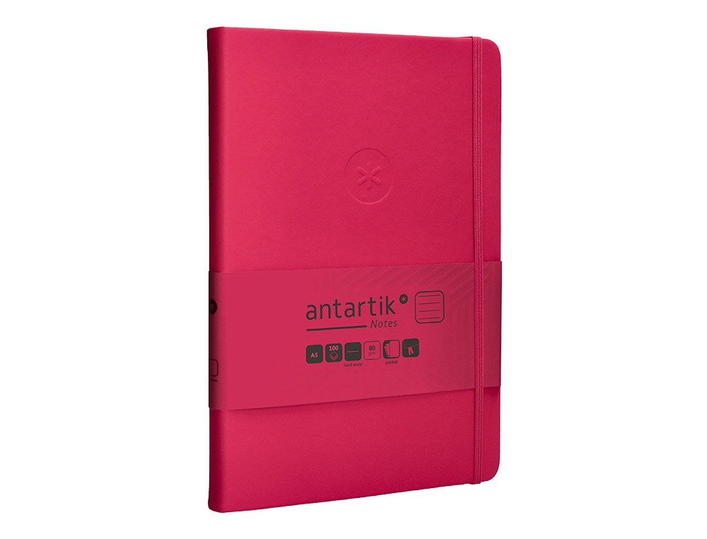Caderno com elastico antartik capa dura a5 folhas linhas bordeaux 100 folhas 80 gr fsc ( Imagem 5 de 11 ) - Preview