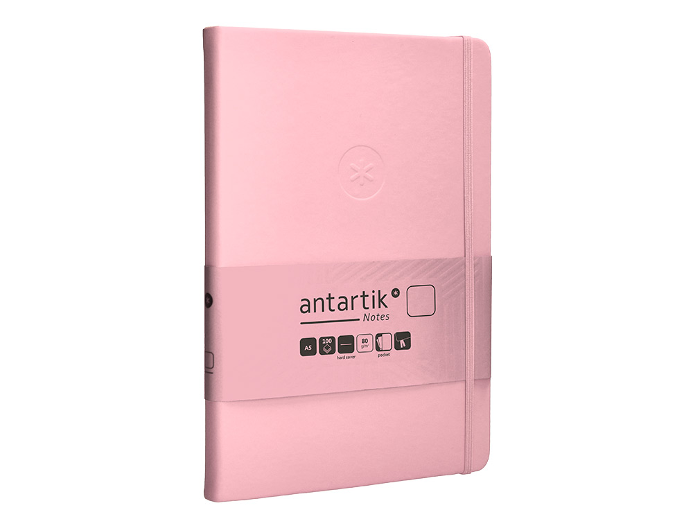 Caderno com elastico antartik capa dura a5 folhas lisas rosa pastel 100 folhas 80 gr fsc ( Imagem 5 de 11 ) - Preview