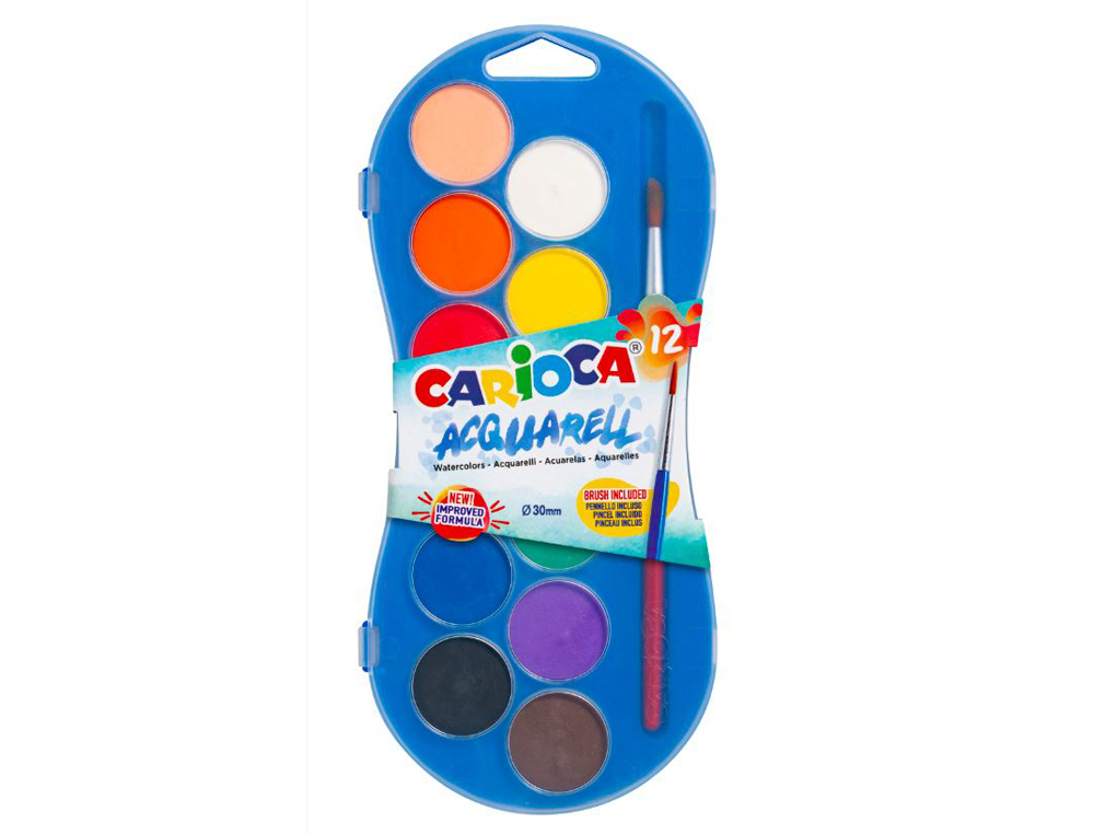 Aguarelas Carioca 12 cores com Pincel ( Imagem 3 de 4 ) - Preview