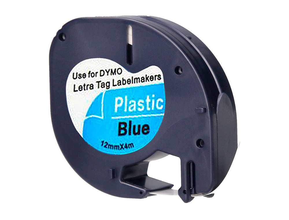 Fita q-connect 12mm x 4mt preta-ultra azul para maquina letratag ( Imagem 3 de 7 ) - Preview