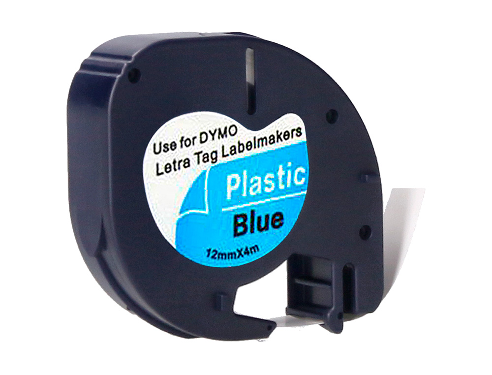 Fita q-connect 12mm x 4mt preta-ultra azul para maquina letratag ( Imagem 5 de 7 ) - Preview