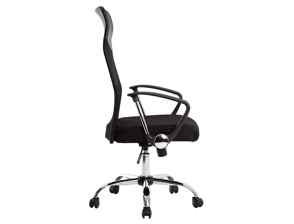 Cadeira de direcao q-connect base metal encosto alto regulavel em altura 1110+100mm altura pele e tecido preto ( Imagem 4 de 27 ) - Preview