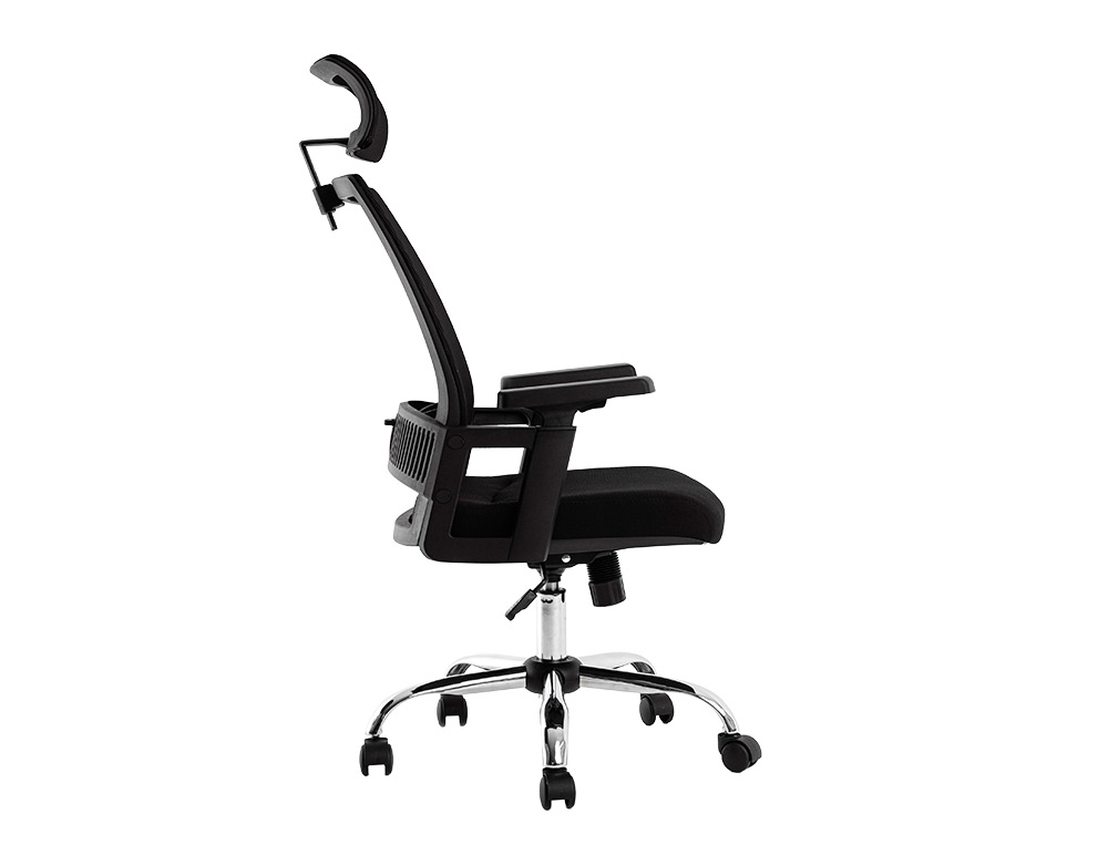 Cadeira de direcao q-connect ergonomica base metal encosto alto com apoio de cabeca ajustavel regulavel em altura 1140+7 ( Imagem 3 de 19 ) - Preview