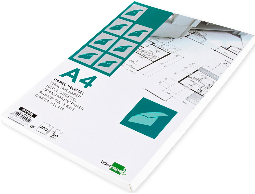 Papel Vegetal A4 Liderpapel. 250 unidades ( Imagem 3 de 9 ) - Preview