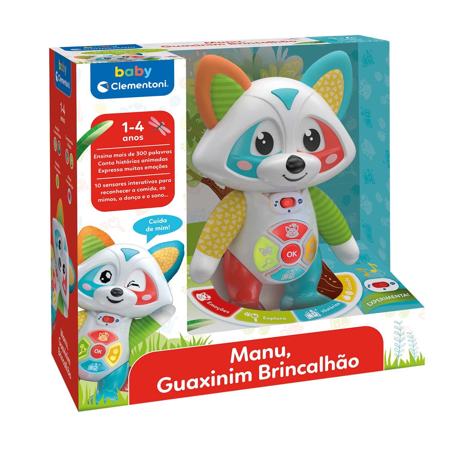 Manu, Guaxinim Brincalhao Clementoni Baby 67394 ( Imagem 2 de 2 ) - Preview