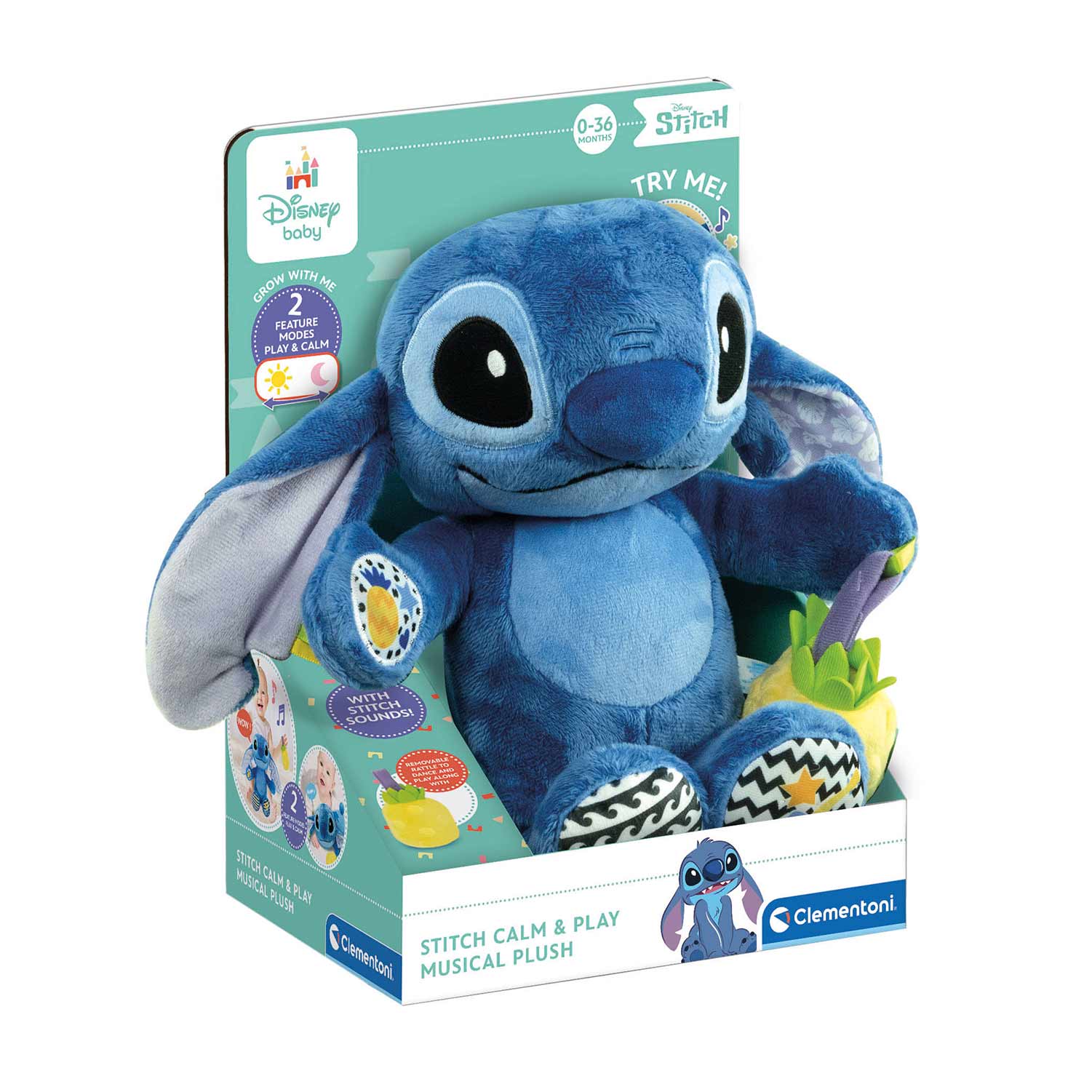 Stitch Peluche Musical Clementoni Disney Baby 17987 ( Imagem 3 de 3 ) - Preview