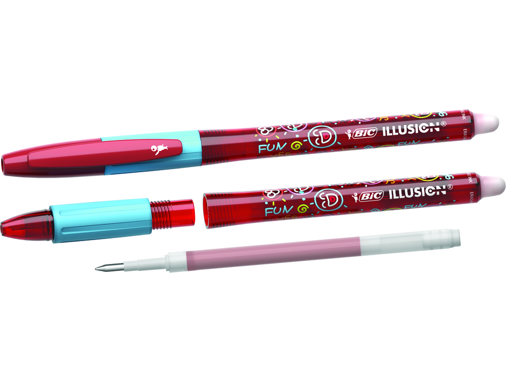 Esferografica bic gelocity illusion apagavel vermelho ponta de 0,7 mm (12 unidades) ( Imagem 3 de 4 ) - Preview