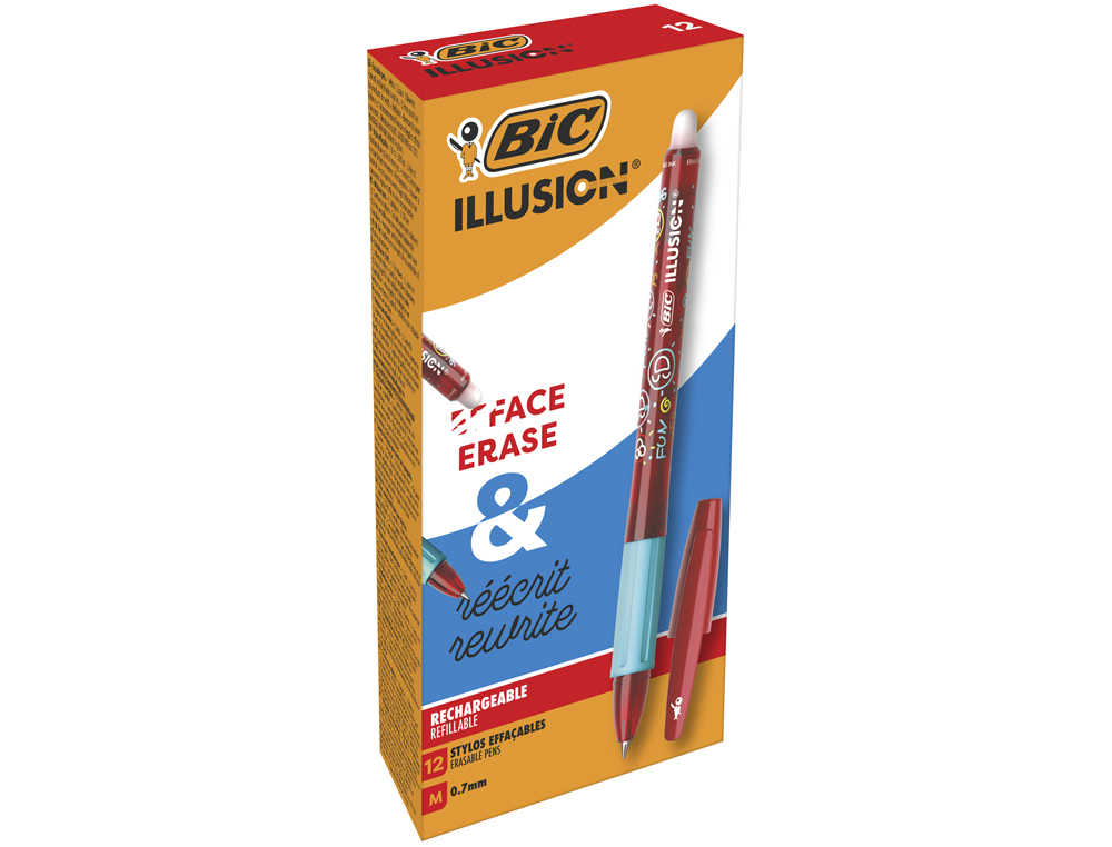 Esferografica bic gelocity illusion apagavel vermelho ponta de 0,7 mm (12 unidades) ( Imagem 4 de 4 ) - Preview