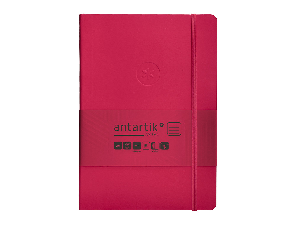 Caderno com elastico antartik capa mole a5 folhas linhas bordeaux 80 folhas 80 gr fsc ( Imagem 2 de 8 ) - Preview