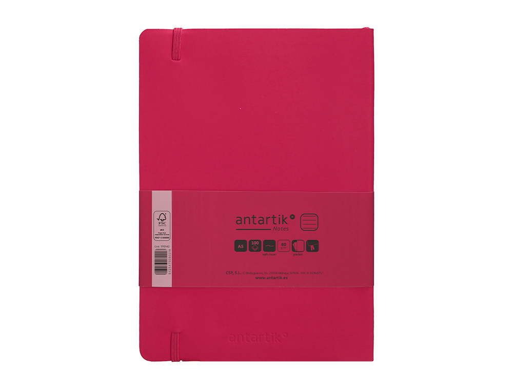 Caderno com elastico antartik capa mole a5 folhas linhas bordeaux 80 folhas 80 gr fsc ( Imagem 3 de 8 ) - Preview