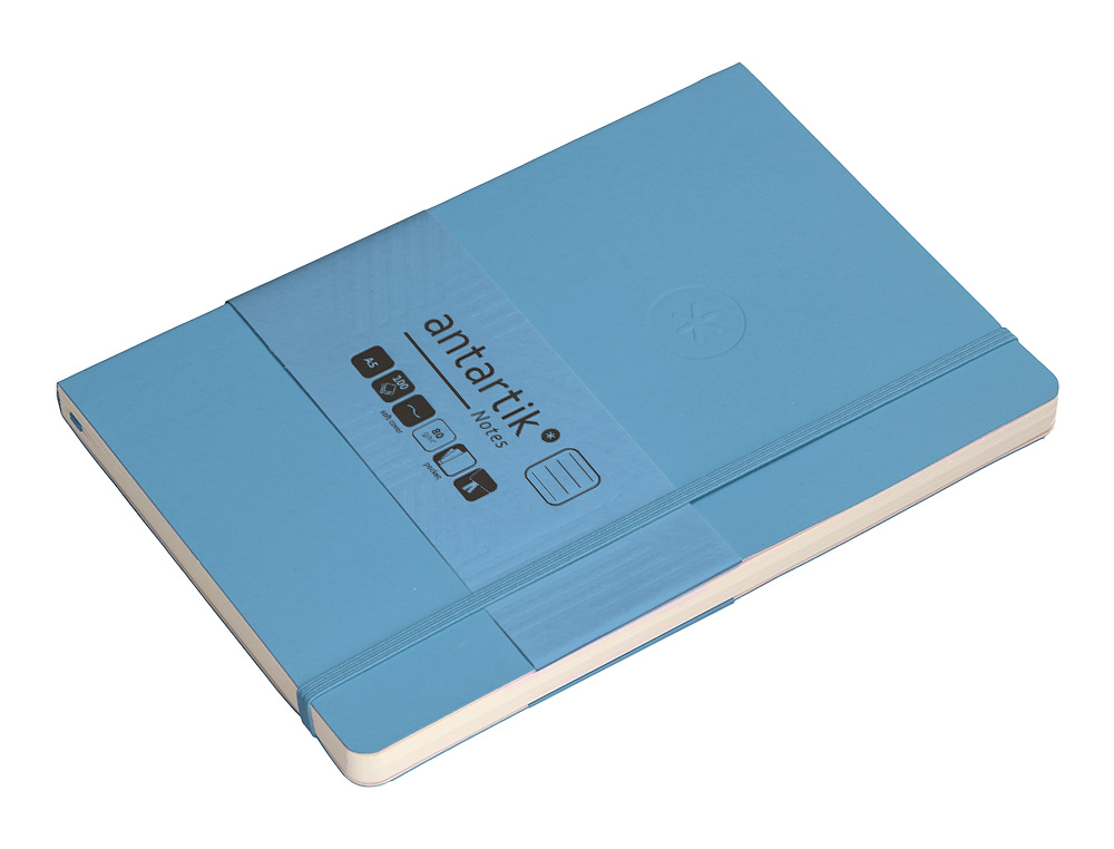 Caderno com elastico antartik capa mole a5 folhas linhas azul claro 80 folhas 80 gr fsc ( Imagem 5 de 7 ) - Preview