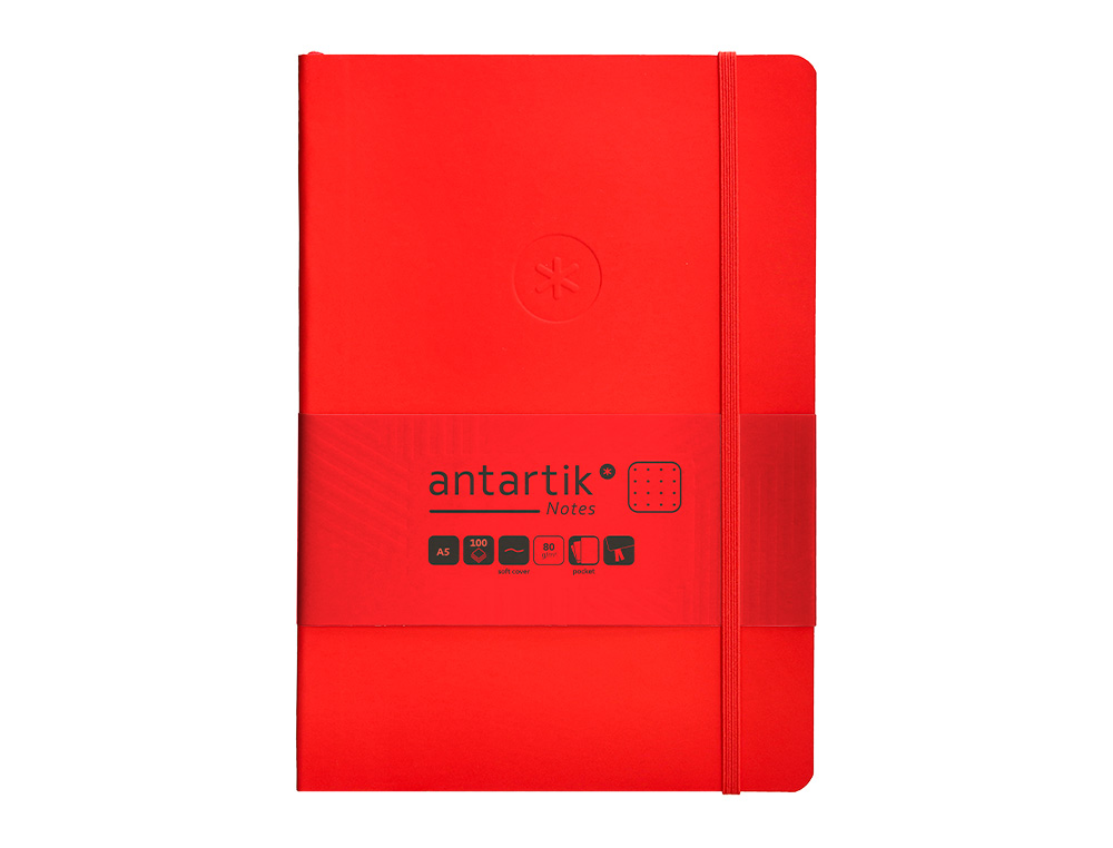 Caderno com elastico antartik capa mole a5 folhas pontos vermelho 80 folhas 80 gr fsc ( Imagem 2 de 8 ) - Preview