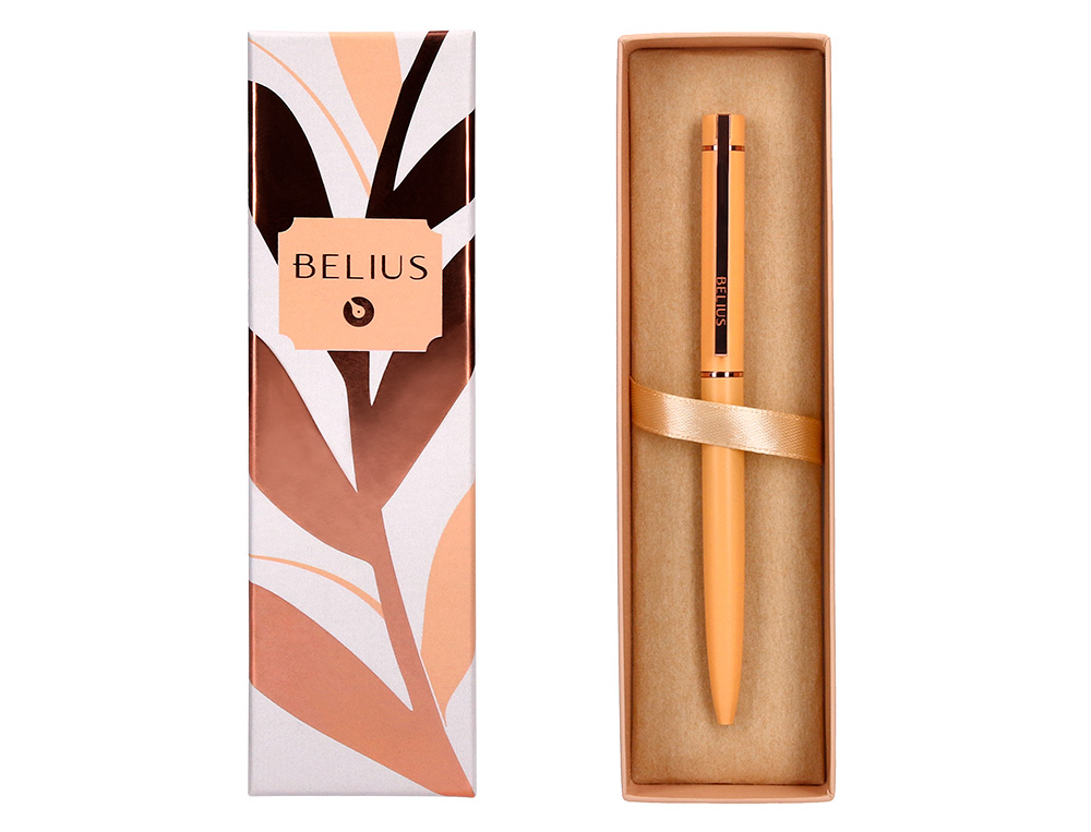 Esferografica belius rose beige tinta azul caixa de oferta ( Imagem 5 de 15 ) - Preview