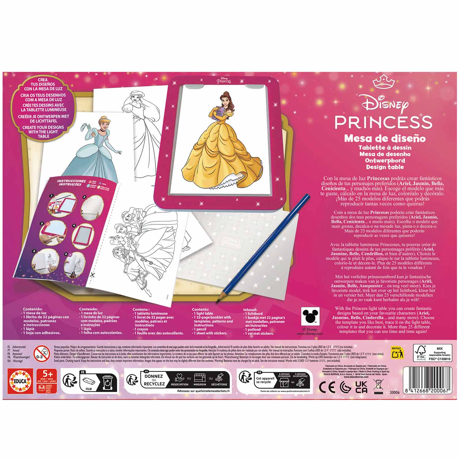 Mesa De Desenho Disney Princess Educa 20006 ( Imagem 3 de 4 ) - Preview