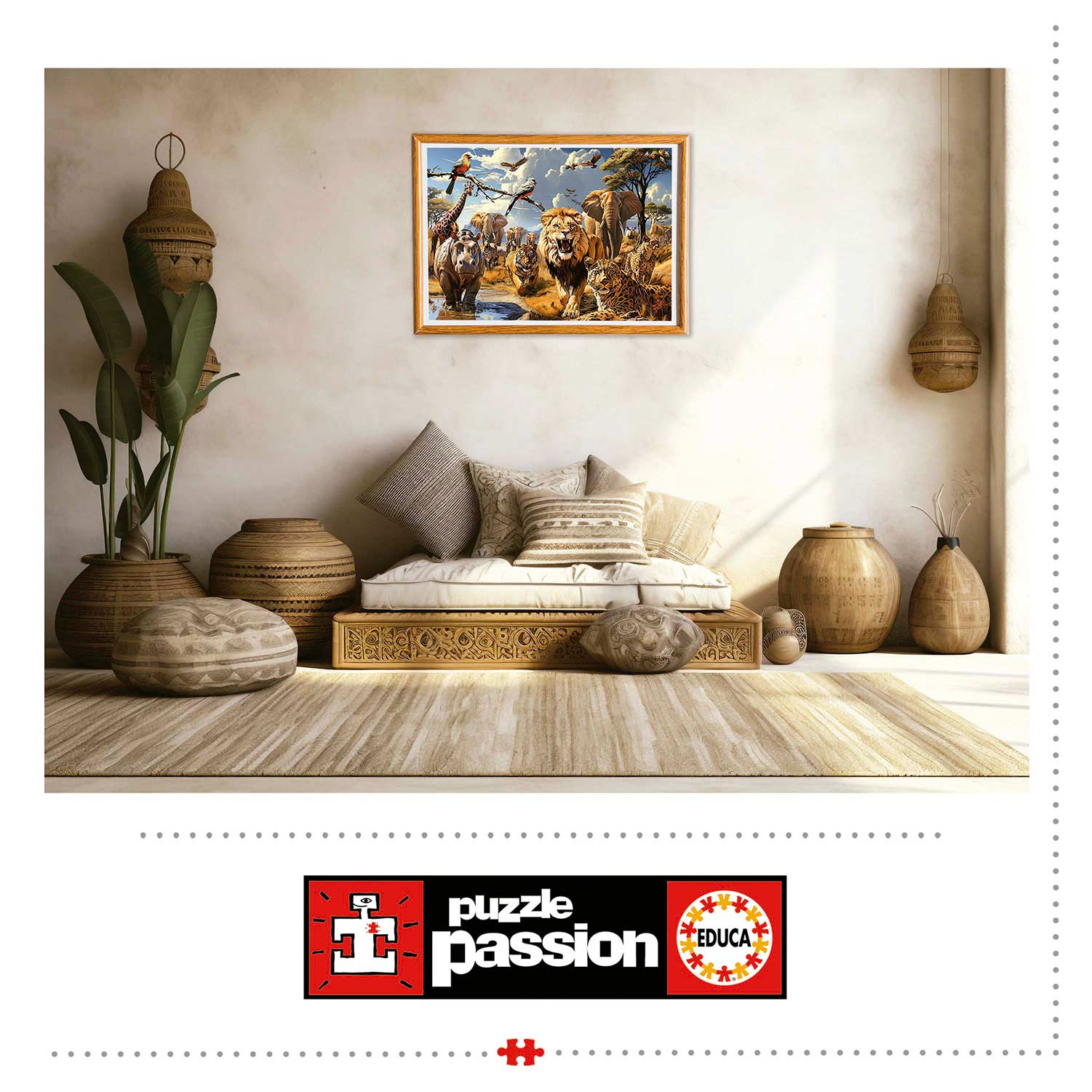 Puzzle Educa 1000 Peças Animais Selvagens 19920 ( Imagem 2 de 2 ) - Preview
