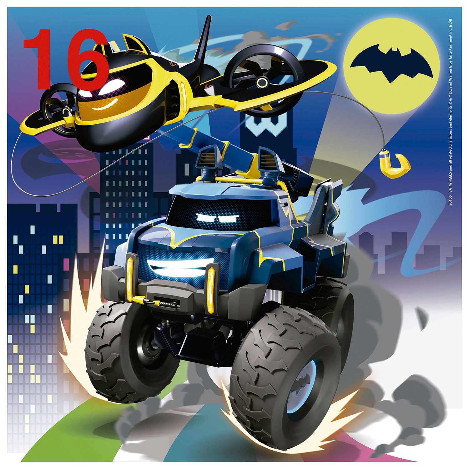 4 Puzzles Progressivos Educa 12-16-20-25 Batwheels ( Imagem 4 de 4 ) - Preview