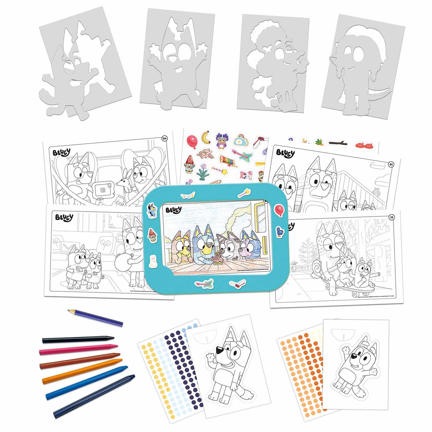 Set 3 Em 1 Moldura Bluey "Atividade Criativa" ( Imagem 2 de 4 ) - Preview