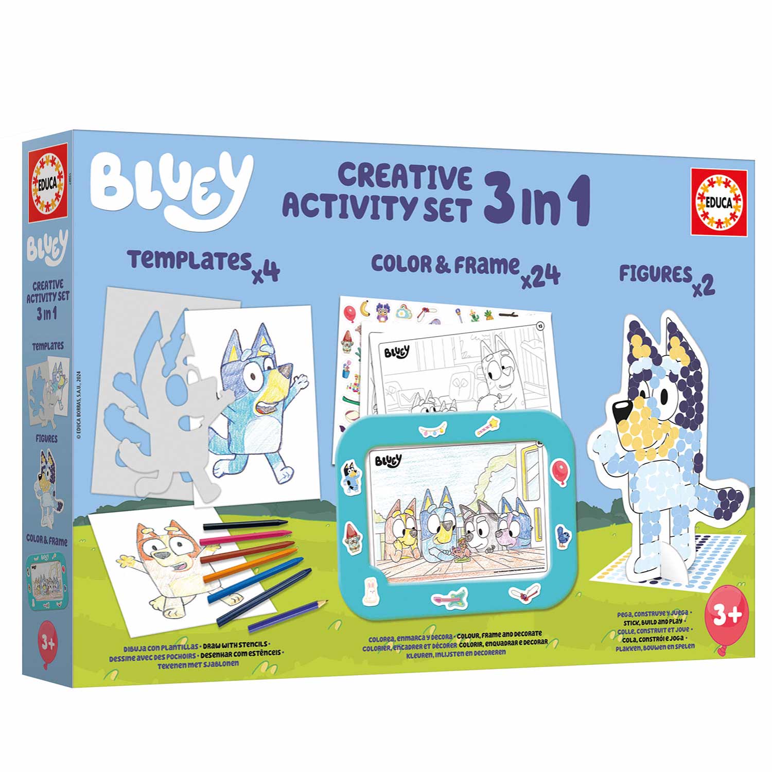 Set 3 Em 1 Moldura Bluey "Atividade Criativa" ( Imagem 4 de 4 ) - Preview