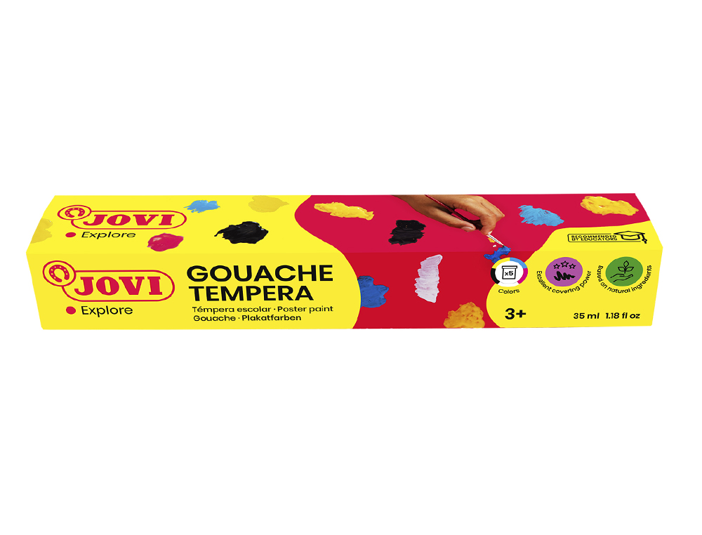 Estojo Jovi de guache - 5 boiões de 40 ml ( Imagem 2 de 6 ) - Preview