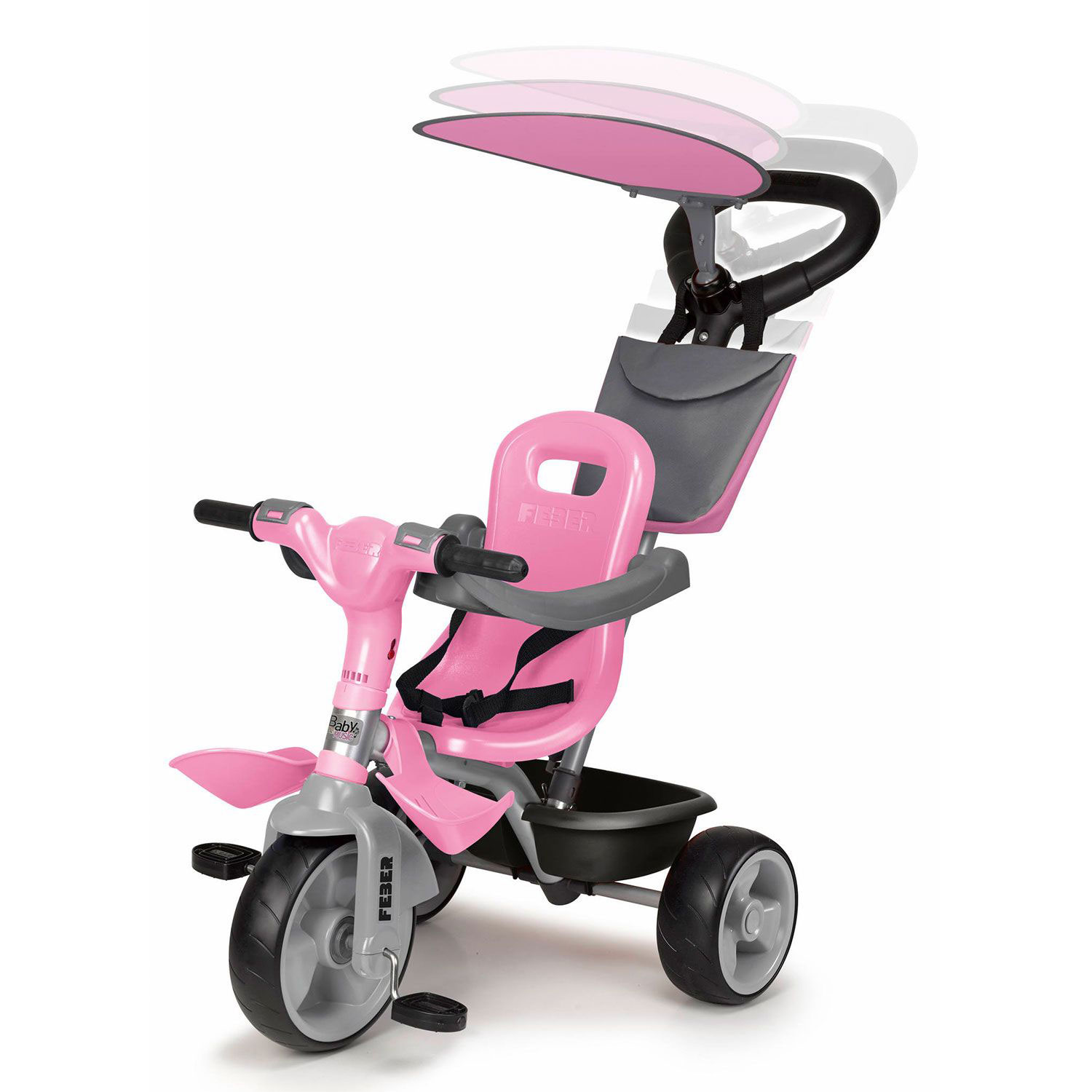Triciclo Baby Plus Music Rosa Feber Famosa 800012132 ( Imagem 3 de 4 ) - Preview