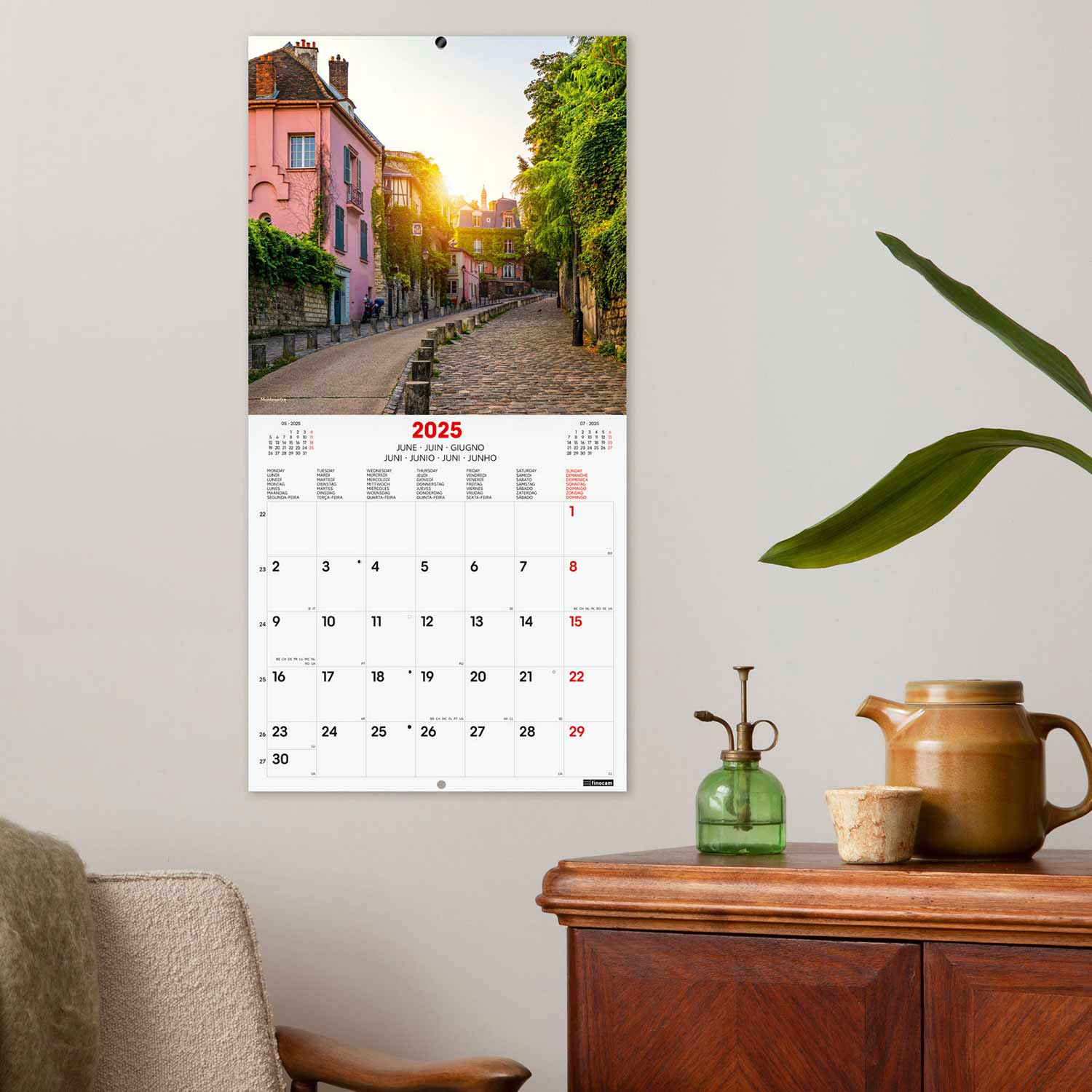 Calendário De Parede 2025 Finocam 30X30Cm Paris 781225525 ( Imagem 4 de 4 ) - Preview