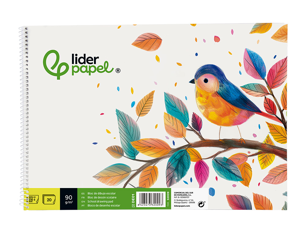 Bloco desenho liderpapel 20fls. 90grs tamanho 230x325 mm ( Imagem 2 de 10 ) - Preview